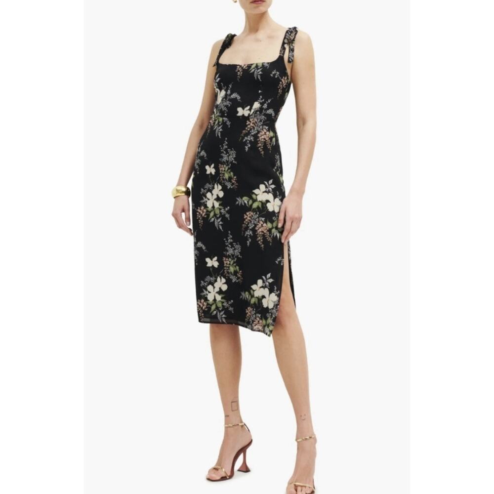 Reformation Besse Floral Midi Dress Isabella 2 Wedding Guest Graduation Preppy